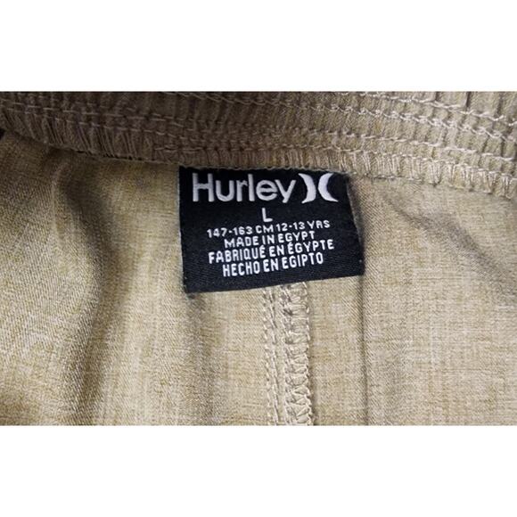 Jordan & Hurley Boys Hybrid Pull-On 15"Shorts Youth Elastic Waist Khaki Sz Large - Picture 7 of 10